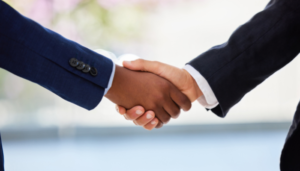 Hand shaking showing recruitment partnership | Limlelght People