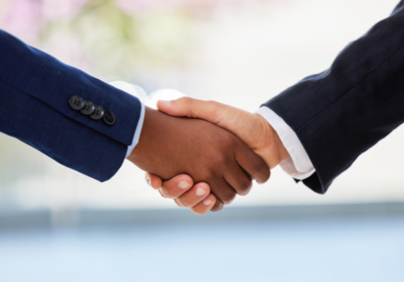 Hand shaking showing recruitment partnership | Limlelght People